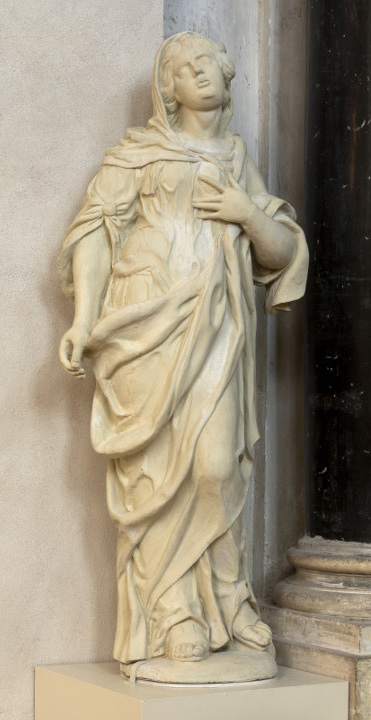 Lorraine, Quatre vertus, XVIIe ou XVIIIe siècle, Bois sculpté et peint
