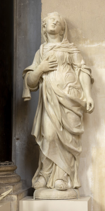 Lorraine, Quatre vertus, XVIIe ou XVIIIe siècle, Bois sculpté et peint