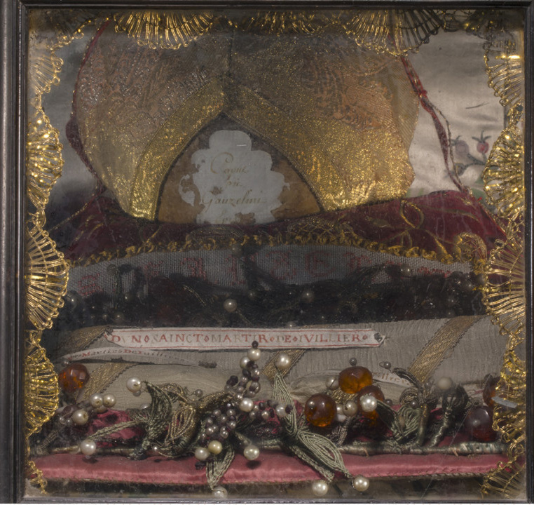 Milan (?), Ancienne châsse de saint Sigisbert, Vers 1610, Bois, verre et tissu