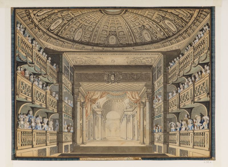 Nicolas Grillot, Vue perspective de la salle des spectacles de Nancy, 1785 (c) Nancy, palais des ducs de Lorraine - Musée lorrain, photo. J.-Y. Lacôte