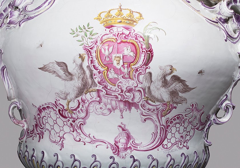 Manufacture de Niderviller, Grand vase de monstrance, faïence, vers 1750-1755
