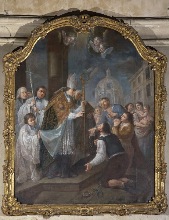Jacques Durand, Saint Epvre délivrant des prisonniers, 1765, Huile sur toile