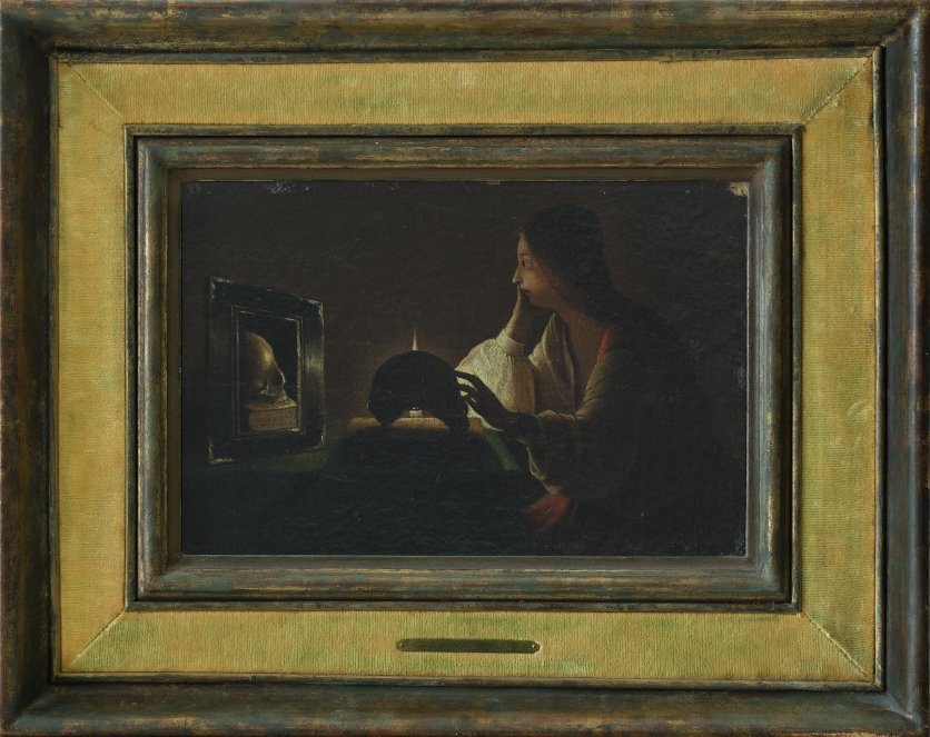 D’après Georges de La Tour, La Madeleine au tapis vert, huile sur toile, XVIIe siècle