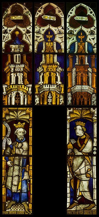 Hermann von Münster, Fragment d’une adoration des Rois Mages, verre, plomb, vers 1380-1390
