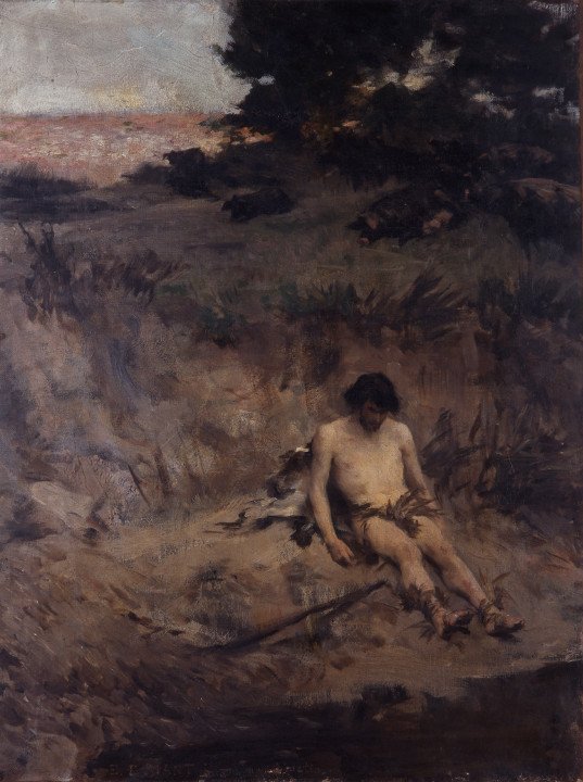 Émile Friant, Esquisse pour L’Enfant prodigue, huile sur toile, vers 1881	