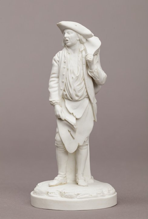 Manufacture de Niderviller, Maréchal ferrant de village, biscuit de porcelaine, 1800-1827