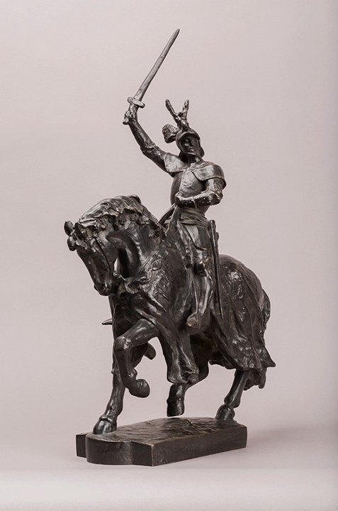 Matthias Schiff, Statue équestre de René II, bronze, 1882