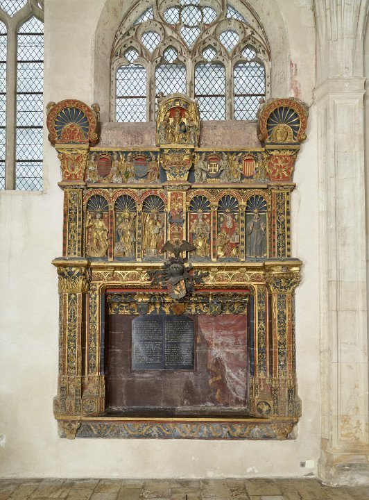 Lorraine, Monument funéraire du duc René II, 1508-1509, Calcaire polychromé, marbre  