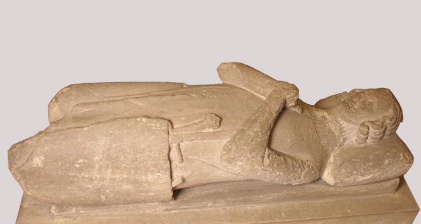 Gisant d’un chevalier de Saint Jean de Jérusalem, calcaire, vers 1340