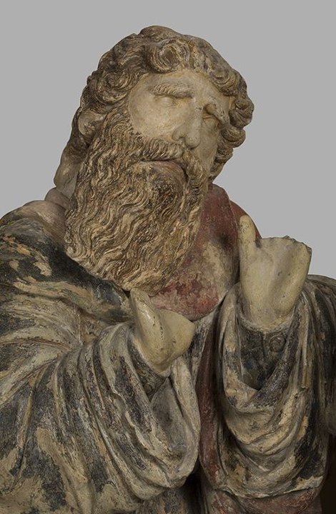 Maître du Christ défaillant, Le Christ défaillant, 2e moitié du XVIe siècle, Calcaire polychrome