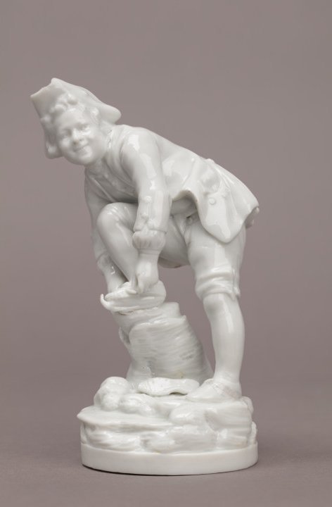 Manufacture de Niderviller, Le Patineur, biscuit de porcelaine glaçuré, fin du XVIIIe – début du XIXe siècle