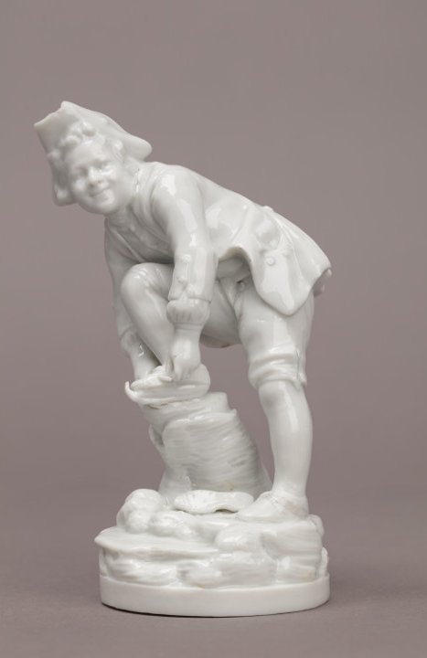 Manufacture de Niderviller, Le Patineur, biscuit de porcelaine glaçuré, fin du XVIIIe – début du XIXe siècle