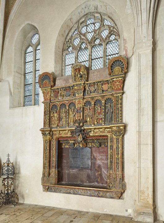 Lorraine, Monument funéraire du duc René II, 1508-1509, Calcaire polychromé, marbre