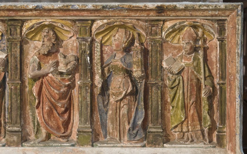 Lorraine, Retable de la Sainte Trinité, 1522, Calcaire polychromé