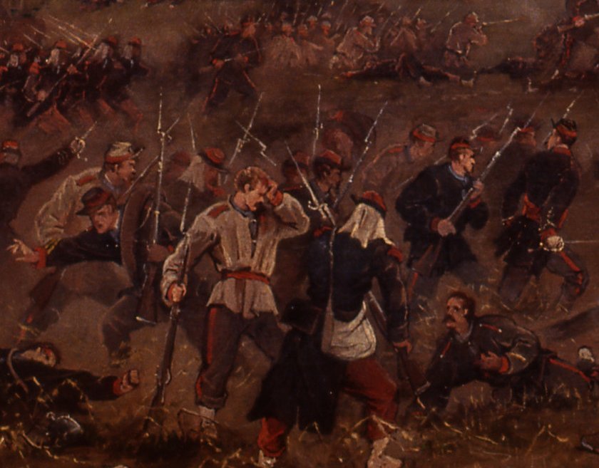 Joseph-Émile Gridel, Le bataillon des mobiles de la Meurthe à la bataille de Nompatelize, le 6 octobre 1870, détail	