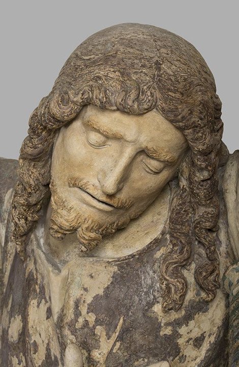 Maître du Christ défaillant, Le Christ défaillant, 2e moitié du XVIe siècle, Calcaire polychrome