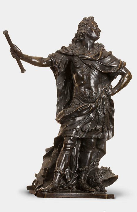Dieudonné-Barthélémy Guibal et Paul-Louis Cyfflé, Modèle de la statue de Louis XV, bronze moulé en ronde bosse, 1750