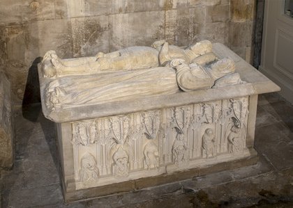 Lorraine, Fragments du monument funéraire d’Antoine de Vaudémont et de Marie d’Harcourt, 2e moitié du XVe siècle, Calcaire, restes de polychromie