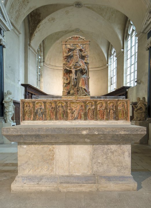 Lorraine, Retable de la Sainte Trinité, 1522, Calcaire polychromé