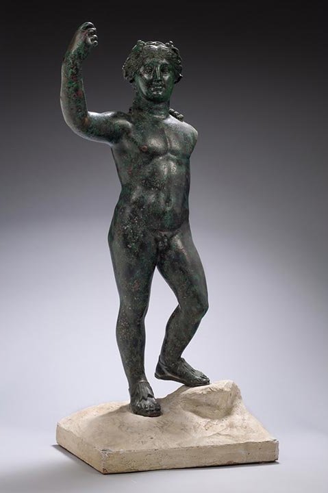 Statuette dite de Dionysos, alliage cuivreux, époque gallo-romaine