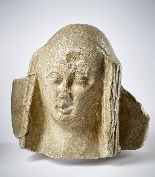 Fragment du gisant de Berthe de Souabe, calcaire, vers 1340-1350