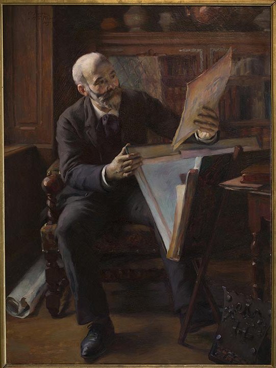 Victor Prouvé, Portrait de Lucien Wiener, huile sur toile, 1890