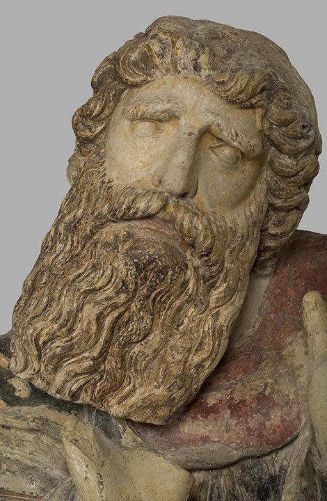 Maître du Christ défaillant, Le Christ défaillant, 2e moitié du XVIe siècle, Calcaire polychrome